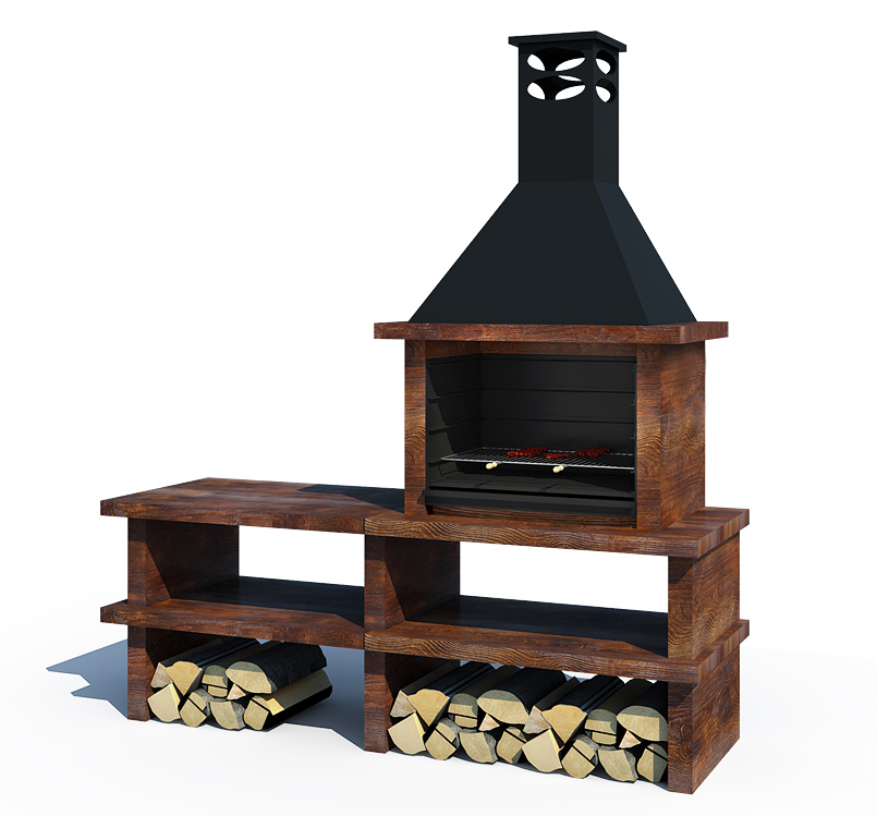Barbacoa Imitación Madera (un banco)